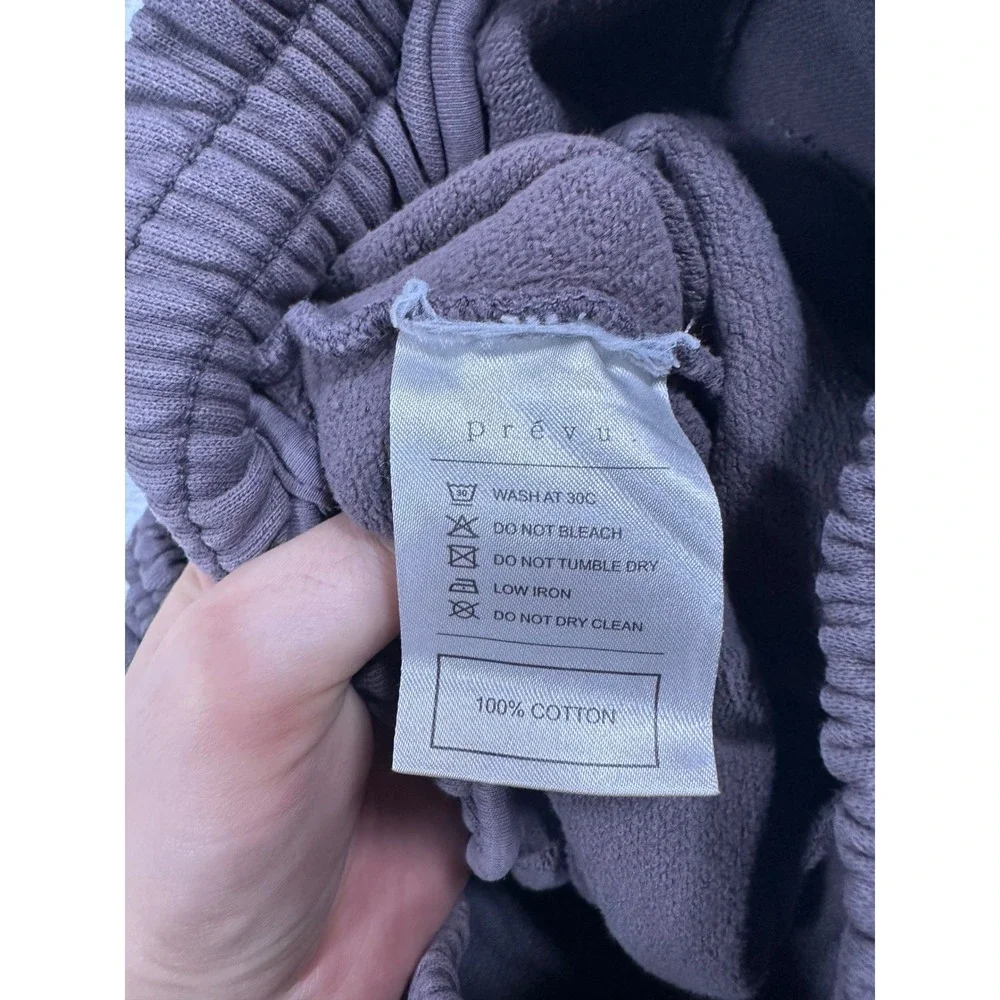Prevu Studio London Mens Joggers Sweatpants Purple Grey‎ Size Large 100% Cotton